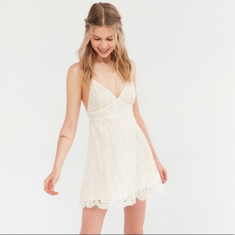 UO Kimchi Blue Valentina Lace Mini Dress